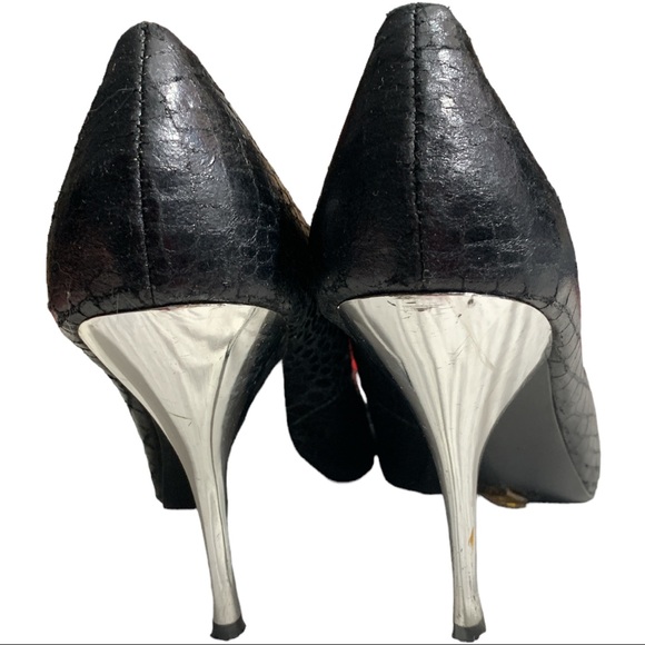 Gorgeous Delicious Black and Silver Front and Heel Size 9 - Picture 4 of 9